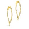 SHINE by Sterling Forever CZ Inside Out Teardrop Drop Earring - 3 of 3