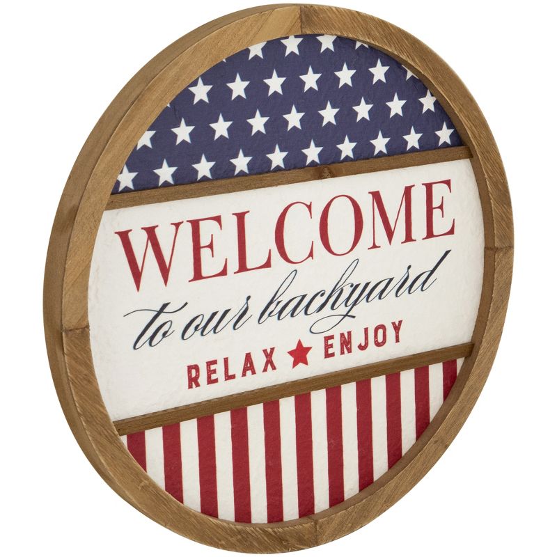 Northlight Welcome to Our Backyard Americana Framed Wall Sign - 11.75", 5 of 9