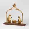 3pc Metal Christmas Nativity Scene Figurine Set - Wondershop™ Gold - 4 of 4