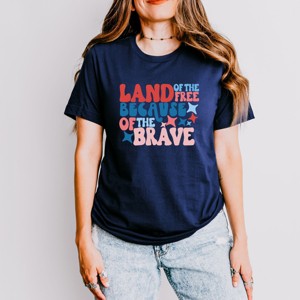 Simply Sage Market Land Of The Free Bubble Short Sleeve Tee - XS - True Navy - 1 of 4