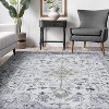 Vintage Floral Print Rug,Ultra-Thin Non-Slip Machine Washable Carpet for Living Room, Bedroom & Kitchen - 3 of 4