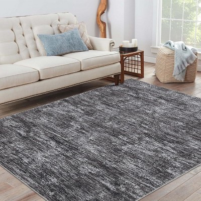 Acekool Modern Washable Area Rug, Soft Non Slip Minimalist Low Pile Carpet for Living Room, Bedroom, Dorm