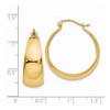 Black Bow Jewelry 14k Yellow Gold Wide Tapered Round Hoop Earrings, 27mm (1 1/16 Inch) - 4 of 4