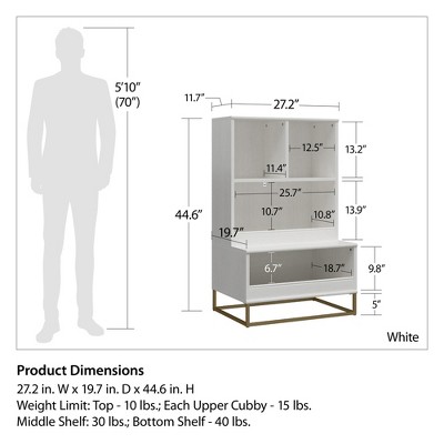 Charlie White Multi-Use Toy Storage Organizer and Bookcase