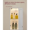 Tall Bathroom Cabinet with Lights, Slim Bathroom Storage Cabinet, Freestanding Narrow Cabinet with Adjustable Shelves, for Small Spaces, Modern - 4 of 4