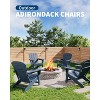 Modern Oversized Adirondack Chairs Set of 2 with Side Table - HDPE Poly Lumber, 380lb Capacity & Weather-Resistant for Patio, Fire Pit - 2 of 4