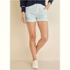 VENUS Womens Eyelet Cuffed Button Shorts - 2 of 4