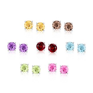 Ross-Simons 7.00 ct. t.w. Multi-Stone Jewelry Set: 7 Pairs Of  Stud Earrings in Sterling Silver - 1 of 4