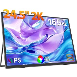 UPERFECT 24.5 inch 165Hz Portable Monitor 1440P QHD USB C & HDMI for Laptop/PS5/Xbox/PS4/PS5/Gaming - 1 of 4