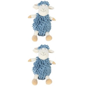 REGALWOVEN Cute Sheep Chenille Soft Absorbent Quick Drying Fuzzy Ball Hand Towel 9" x 13" 2 Pcs - 1 of 4
