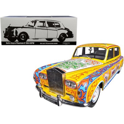 1964 Rolls Royce Phantom V RHD (Right Hand Drive) "John Lennon" Yellow with Graphics 1/18 Diecast Model Car by Paragon