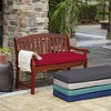 Arden 46"x18" ProFoam EverTru Acrylic Outdoor Bench Cushion Caliente Red: UV & Water-Resistant, Zippered - 4 of 4