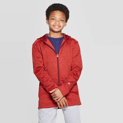 boys red champion hoodie