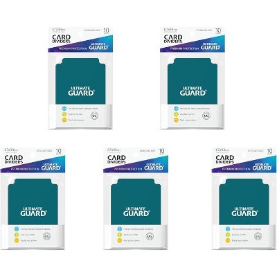 Ultimate Guard 5 Packs Ultimate Guard Petrol Card Dividers (10) Standard Size Value Bundle!