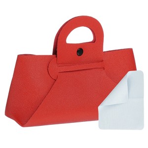 Unique Bargains PU Leather Waterproof Multi-Function Eyeglass Case with handle 7.1" x 3.3" - 1 of 4