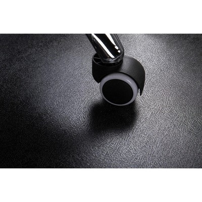 Black Scratch-Resistant Polypropylene Office Chair Mat for Hard Floors