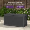 Sersper 100 Gallon Large Resin Deck Box Outdoor Storage Boxes for Garden Tools and Pool Supplies-Waterproof,Lockable,Black - 2 of 4