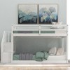 Twin Over Twin Floor Bunk Bed with Ladder for Bedroom - 2 of 4