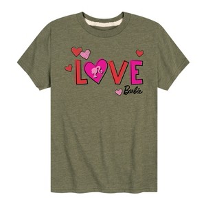 Boys' - Barbie - Patterned Love Short Sleeve Graphic T-Shirt - 1 of 4