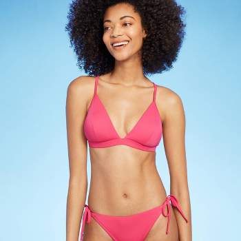 Women's Ring Detail Hidden Underwire Bikini Top - Shade & Shore™ Hot Pink  36b : Target