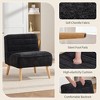 BABYYER Modern Upholstered Accent Chair, Chenille Living Room Chair with Rubber Wood Legs, Comfy Reading Chair for Bedroom and Office - 2 of 4