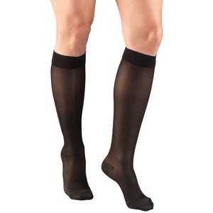 Truform Sheer Compression Stockings, 15-20 mmHg, Women's Knee High Length, Diamond Pattern - 1 of 4