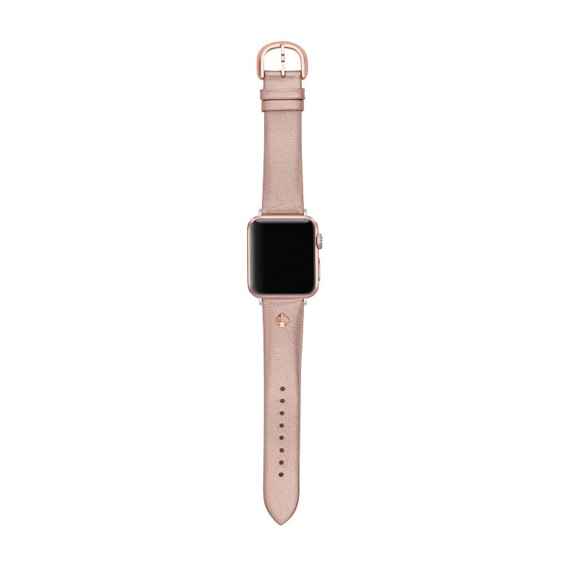 Kate Spade New York Metallic Rose Gold Leather 38/40mm Band for Apple Watch, 3 of 8