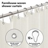 Americanflat 71x71 Woven Linen Shower Curtain with Tassel Accents - Includes 12 Grommets and Hooks - 100% Polyester - 3 of 4