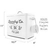 AuldHome Design Enamelware Laundry Powder Container, Farmhouse Style Metal Detergent Bin w/ Scoop - 3 of 4