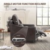 Electric Recliner Chair with Lumbar Pillow, Adjustable Angles, USB Port & Faux Leather Upholstery for Living Room or Office - 4 of 4