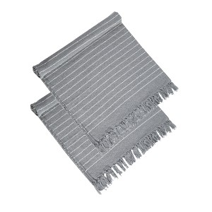 KTMBDW Striped Collection Cotton Throw Blanket Set of 2, 50x60 Inch - 1 of 4