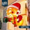 Joyfy 3.5 FT Christmas Inflatable Decoration, Gingerbread Man/Santa Elf Broke Out from Window Inflatable with LEDs for Xmas Holiday Outdoor Yard Decor - 2 of 4