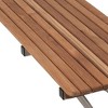 HomeRoots 14" X 30" Brown Teak Rectangular Shower Bench - 4 of 4