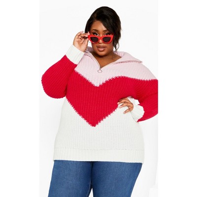 Avenue Women's Plus Size Colour Trio Sweater
