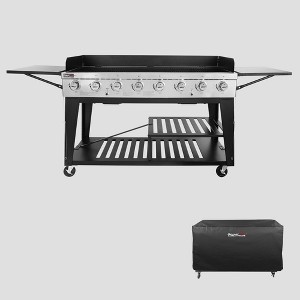 Royal Gourmet 8-Burner Large Event 104000 BTU Grill Cover & Gas Grill GB8000CTG Black - 1 of 4