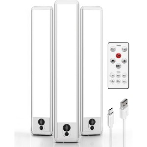 EZVALO 3pk 9" 200 Lumens Under Cabinet Lighting Cool/Warm White: Wireless, Motion Sensor, Remote Control - 1 of 4