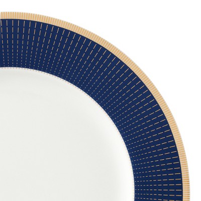 Midnight Blue and Gold Porcelain 24-Piece Dinnerware Set
