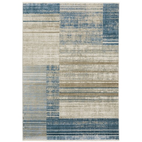 Oriental Weavers Bauer 090B2 Blue/ Beige Indoor Area Rug - 3'10" x 5'5" - image 1 of 4