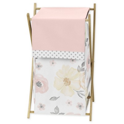 Watercolor Floral Laundry Hamper Yellow/Pink - Sweet Jojo Designs