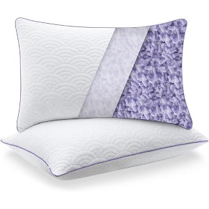 Aghana Digitals Memory Foam Pillows Set of 2, Queen Size, Adjustable, Washable Cover - 1 of 4