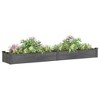 vidaXL Garden Raised Bed with Liner Gray 94.5"x17.7"x9.8" Solid Wood Fir - 3 of 4