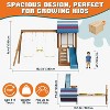 AMERLIFE Wooden Outdoor Swing Set with Playhouse, Slides, Swings, Climbing Wall & Ladder, Multi-Activity Backyard Playground for Kids Ages 3–8 - 2 of 4