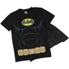 DC Comics Men's Batman Costume Shirt With Detachable Cape Classic Bat Logo - 2 of 4