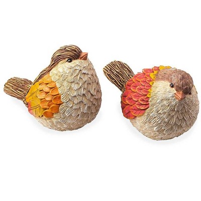 Plow & Hearth Autumn Bird Garden Statues, Set of 2