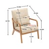 NicBex Velvet Accent Chair Modern Lounge Armchair with Pillow and Wood Frame for Bedroom,Living Room - 3 of 4
