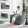 30.7"Wide Linen Accent Chair,360°Swivel Armchair with Ergonomic Backrest,Mid-Century Modern Chair for Living Room,Office, Bedroom & Nursery - 2 of 4