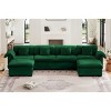 U Shaped Chaise Sectional Sofa,Modern Velvet Sectional Sofa With Soft Backrest And Seat Cushion,Sectional Sofa With Storage-Cuddlewood - 2 of 4