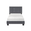 NicBex Upholstered Platform Bed Frame with Adjustable Height Headboard,Velvet Button Tufted Headboard,No Box Spring Needed,Easy Assembly,Gray/Brown - 3 of 4