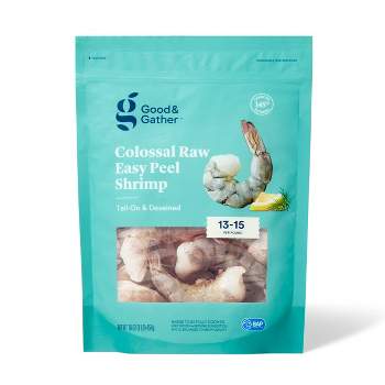 Colossal Easy Peel Tail On & Deveined Raw Shrimp - Frozen - 13-15ct/16oz - Good & Gather™
