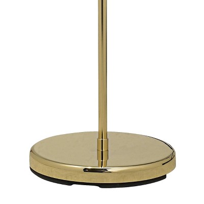 Contemporary Adjustable Pharmacy Floor Lamp in Brass Finish